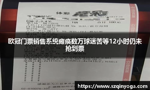 欧冠门票销售系统瘫痪数万球迷苦等12小时仍未抢到票